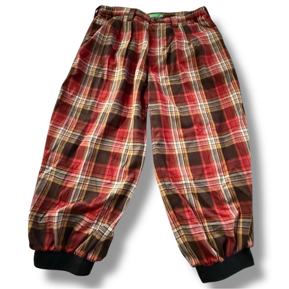 Golf Knickers Golfknickers.com Brown Red Plaid Pants Size 36